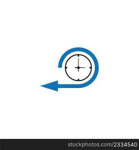 clock and arrow logo template vector icon illustration design.
