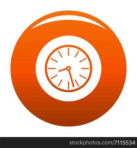 Clock business icon. Simple illustration of clock business vector icon for any design orange. Clock business icon vector orange