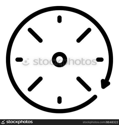 Clock call icon outline vector. Hour timer. Date general. Clock call icon outline vector. Hour timer