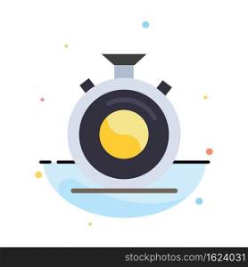 Clock, Concentration, Meditation, Practice Abstract Flat Color Icon Template