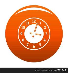 Clock concept icon. Simple illustration of clock concept vector icon for any design orange. Clock concept icon vector orange