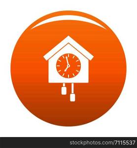 Clock creative icon. Simple illustration of clock creative vector icon for any design orange. Clock creative icon vector orange