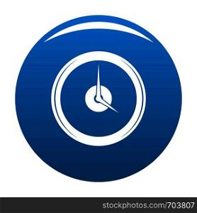 Clock deadline icon vector blue circle isolated on white background . Clock deadline icon blue vector