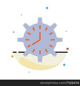Clock, Deadline, Time, Timepiece, Timing, Watch, Work Abstract Flat Color Icon Template