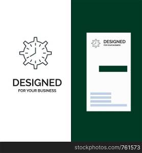 Clock, Deadline, Time, Timepiece, Timing, Watch, Work Grey Logo Design and Business Card Template