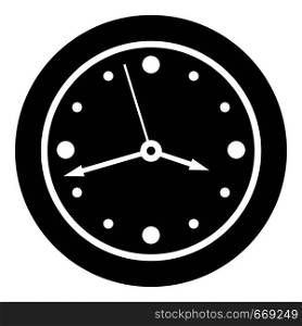 Clock design icon. Simple illustration of clock design vector icon for web. Clock design icon, simple black style