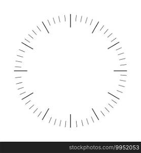 Clock dial face icon. Timer or alarm thin symbol on white background.. Clock dial face icon. Timer or alarm thin symbol.