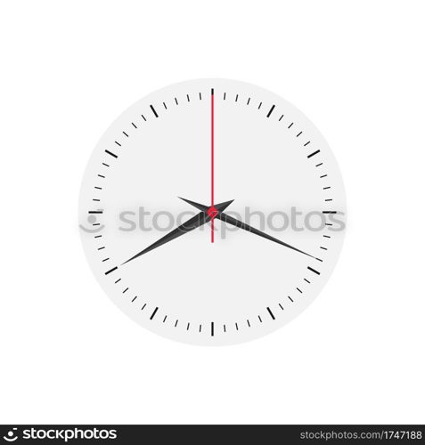 Clock face. Clock Vector. Mechanical clock face. Vector illustration isolated on white background