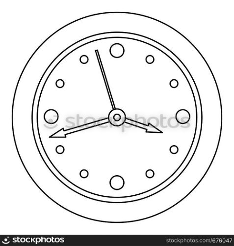 Clock face icon. Outline illustration of clock face vector icon for web. Clock face icon, outline style.
