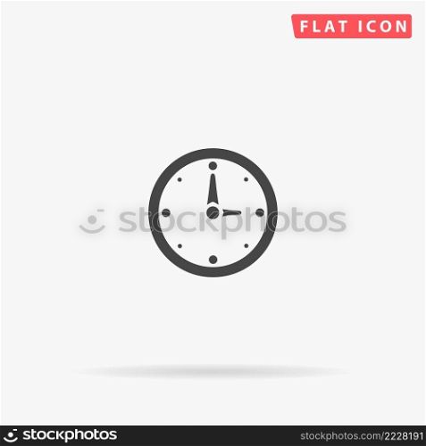 Clock flat vector icon. Hand drawn style design illustrations.. Clock flat vector icon
