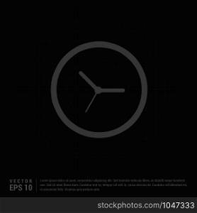 Clock Icon - Black Creative Background - Free vector icon