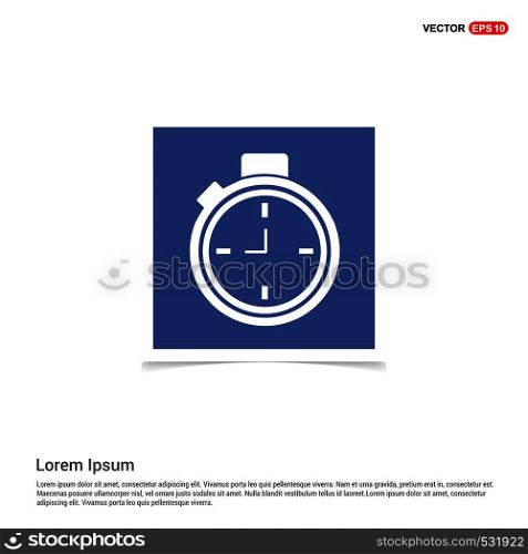 Clock Icon - Blue photo Frame