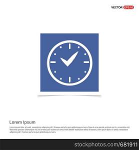 Clock Icon - Blue photo Frame