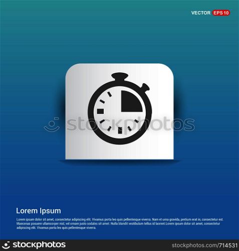 Clock Icon - Blue Sticker button