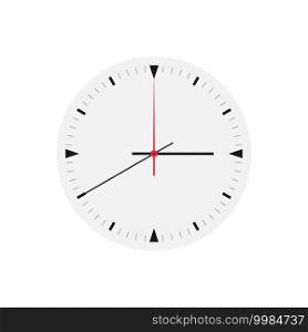 Clock Icon. Clock Vector. Mechanical clock face. Vector illustration isolated on white background