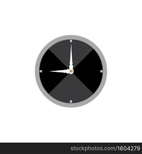 Clock icon design logo vector illustration and alarm