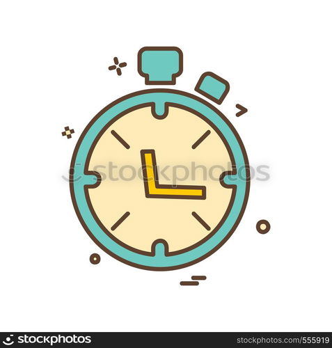 Clock icon design vector