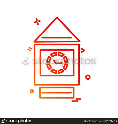 Clock icon design vector