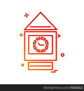 Clock icon design vector