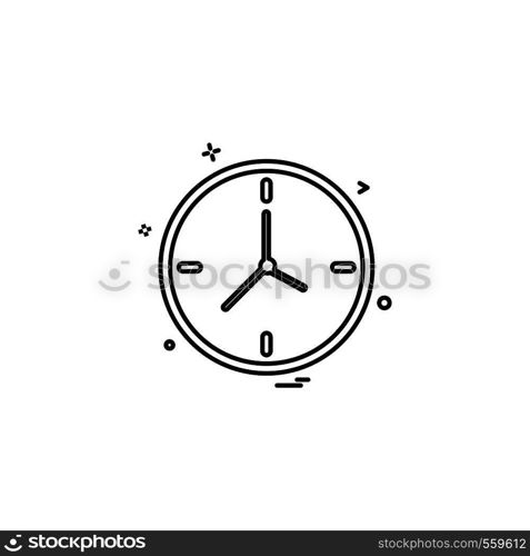 Clock icon design vector