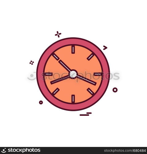 Clock icon design vector 