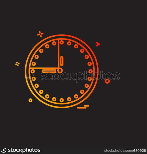 Clock icon design vector 