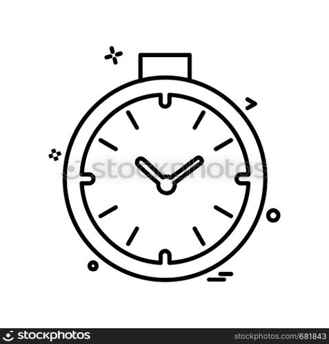 Clock icon design vector 