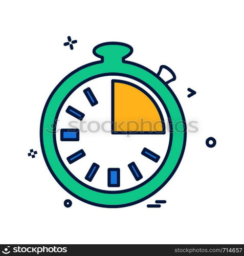 Clock icon design vector 