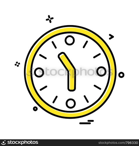 Clock icon design vector
