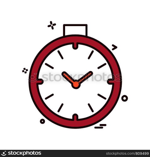Clock icon design vector 