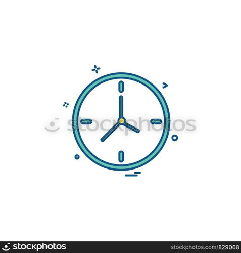 Clock icon design vector