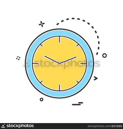 Clock icon design vector