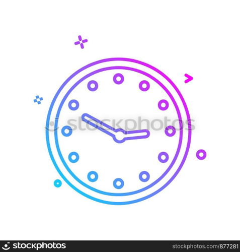 Clock icon design vector