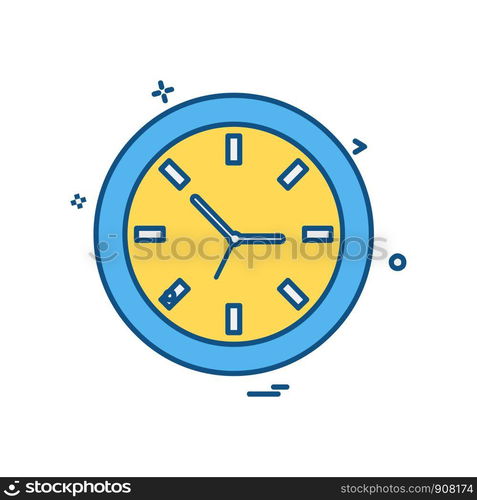 Clock icon design vector