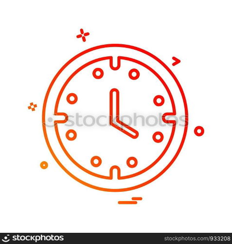 Clock icon design vector