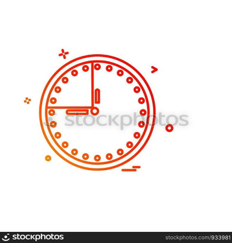 Clock icon design vector 