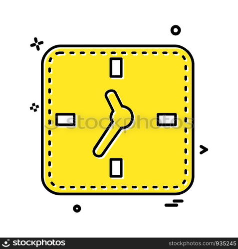 Clock icon design vector 