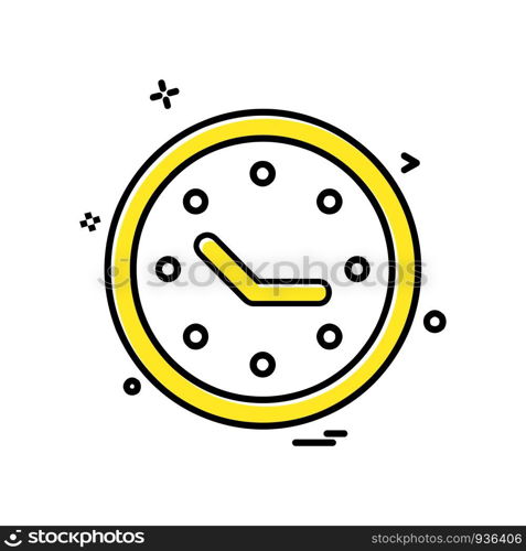 Clock icon design vector