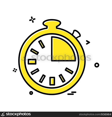 Clock icon design vector 