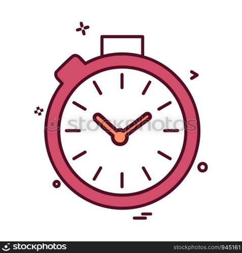 Clock icon design vector 