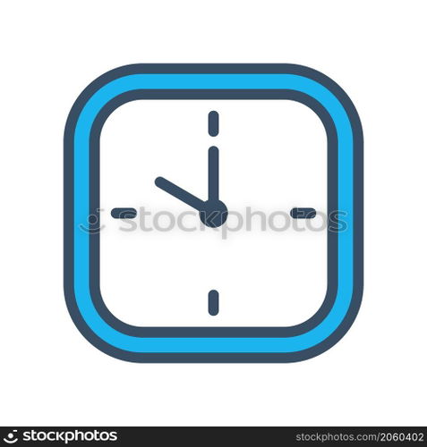 clock icon flat vector