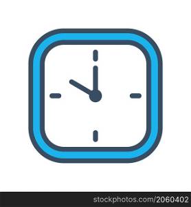 clock icon flat vector