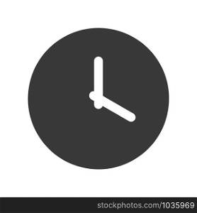Clock icon in simple vector style
