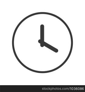 Clock icon in simple vector style