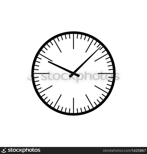 Clock icon in trendy flat design