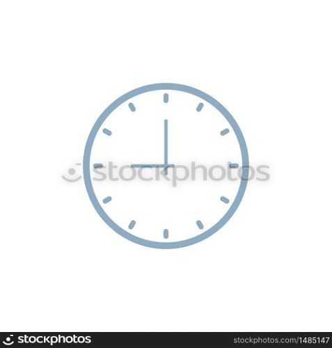Clock icon isolated on white background. Time icon vector illustration