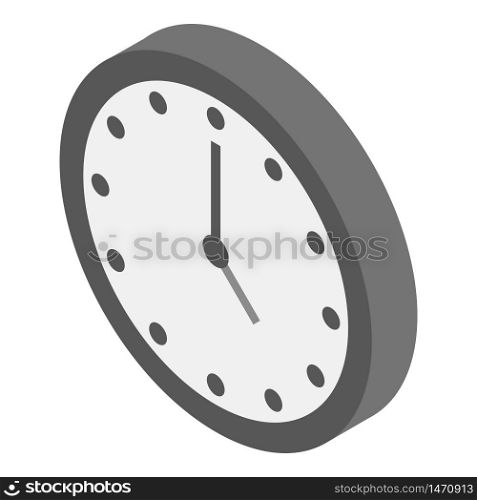 Clock icon. Isometric of clock vector icon for web design isolated on white background. Clock icon, isometric style
