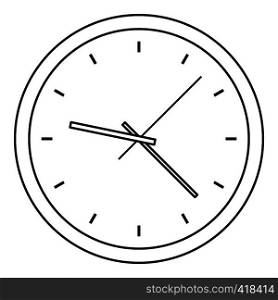 Clock icon. Outline illustration of clock vector icon for web. Clock icon, outline style