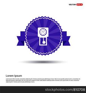 Clock Icon - Purple Ribbon banner