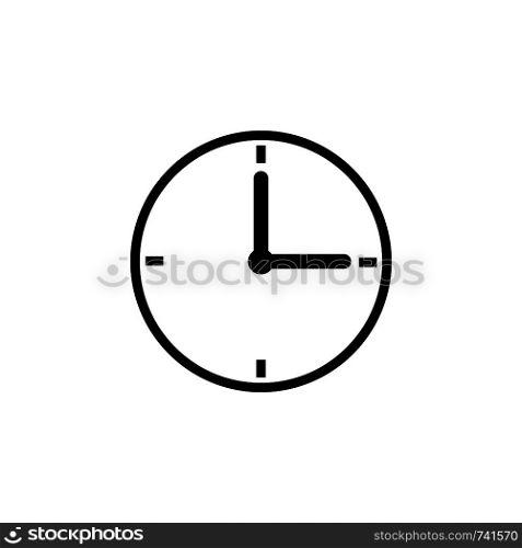 Clock icon. Time symbol. Outline simple style. Vector illustration for design, web, app, infographic.